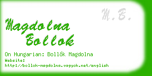 magdolna bollok business card