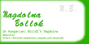 magdolna bollok business card